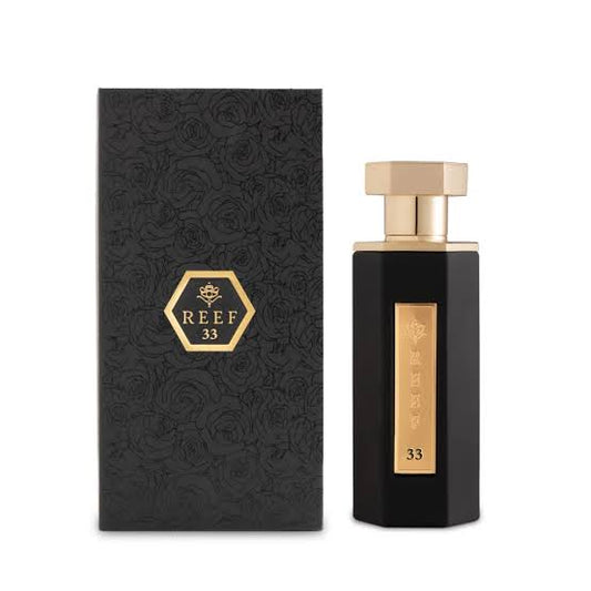 REEF 33 Black 100ml Unisex - Luxury Oriental Woody Composition with Indian Saffron & Oud Agarwood Notes