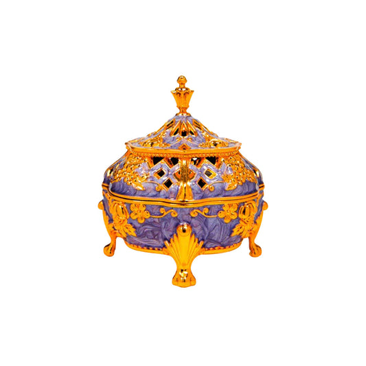 Lilac Enamel Gold Hinged Burner by Al Haramain